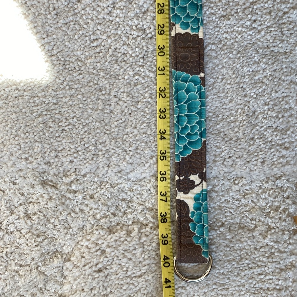 Oliver Green Handmade Preppy Floral D Ring Fsbric Belt - Picture 9 of 10